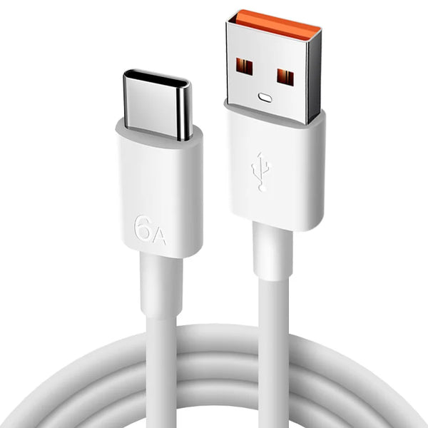 "كابل شحن سريع 6A USB-C - شحن فائق السرعة لأجهزة هواوي، شرف، شاومي، ريدمي، أوبو، فيفو والمزيد"